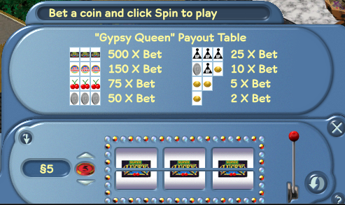 Slot Machine Play Panel