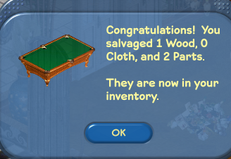 Receiving Components from Salvaging