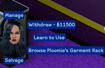 Clothing Rack Pie Menu